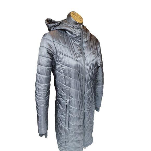 Columbia Omni Heat Long Puffer Coat Womens Small Hooded Winter Jacket Parka - Picture 15 of 16